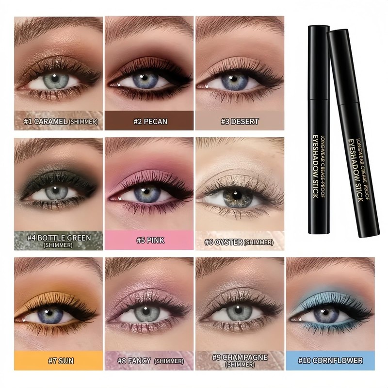 Waterproof Eyeshadow Stick,Eyeshadow Stick,Shimmer E-yeshadow S-tick,Eye Shadow Sticks,Cream E-yeshadow Pencil