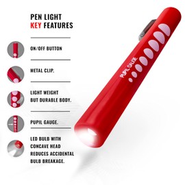 SURGICAL ONLINE 60 Disposable Penlights Diagnostic ENT Emergency Medical - Assorted Colors