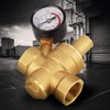 DN20 Brass Adjustable Water Pressure Reducing Valve with Pressure Gauge