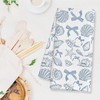 BAYOGITA Blue Coquette Bow Seashell Beach Kitchen Towels Decorative, Preppy