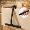 Silicone Shower Squeegee for Glass Doors with Built-in Hook, 8.3