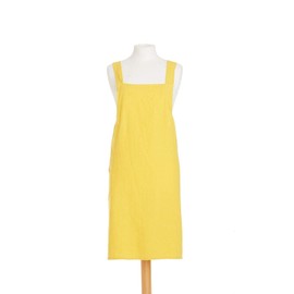 THE BRITISH TEXTILES CO Crossover - Apron 88x84cm Yellow 100% Linen Easy-to-wear shapes