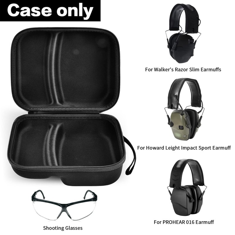 GWCASE Case Compatible with Walker's Razor Slim Electronic Earmuffs, Storage