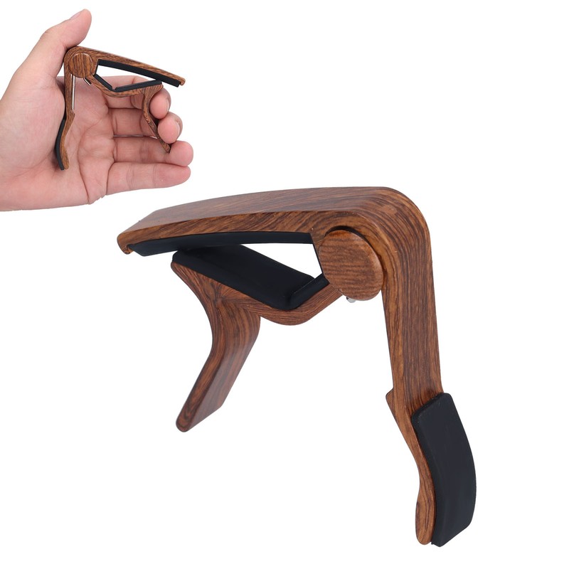 Guitar Capo Small Portable Noiseless Silicone Pad Spring Loaded Capo