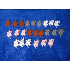 Wilton New Vintage Elephant party picks, pack of 24, great for cakes, cupcakes, bento
