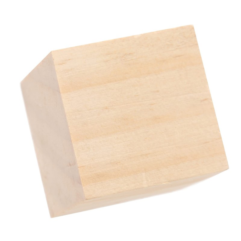 12Pcs Pine Wood Wooden Blocks, Approx. 4 X 4 X