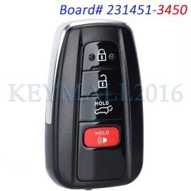 KEYMALL 231451-3450 Smart Remote Key Fob for Toyota Highlander RAV4 21 22 2023 HYQ14FLA