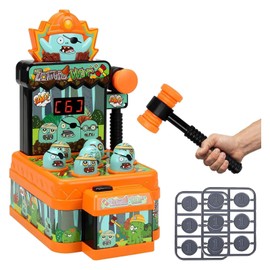 NMM Children's Hammer Game Zombie War - Electronic Pinball Machine Toy with 2 Hammers for Boys & Girls from 3 Years | Safe, Interactive Hand-Eye Coordination Game