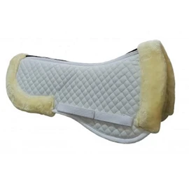 Gallop Premium Vented Fleece Fur Half Saddle Pad, One Size, White