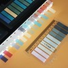 YOUDEFUL 1600pcs Translucent Page Markers,Morandi Sticky Note Tabs with Binders,Repositionable