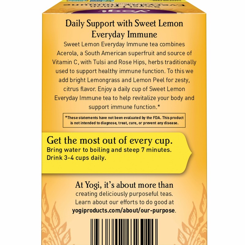 Yogi Tea Sweet Lemon Everyday Immune - 16 Bags per