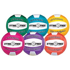 Great Lakes Sports Soft, Sting-Free Volleyballs for Elementary Age Children and Physical Education, Sold as a Set of 6