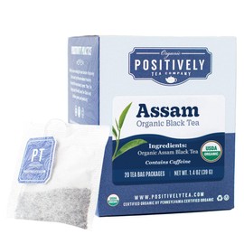 Organic Positively Tea Company, Assam Black Tea Bags, 20 Count