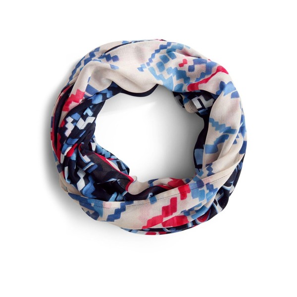 CECIL Ladies B572711 Printed Loop Scarf Universal Blue A, Universal
