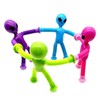JZK 4x Alien pop tube toy, sensory fidget toy for