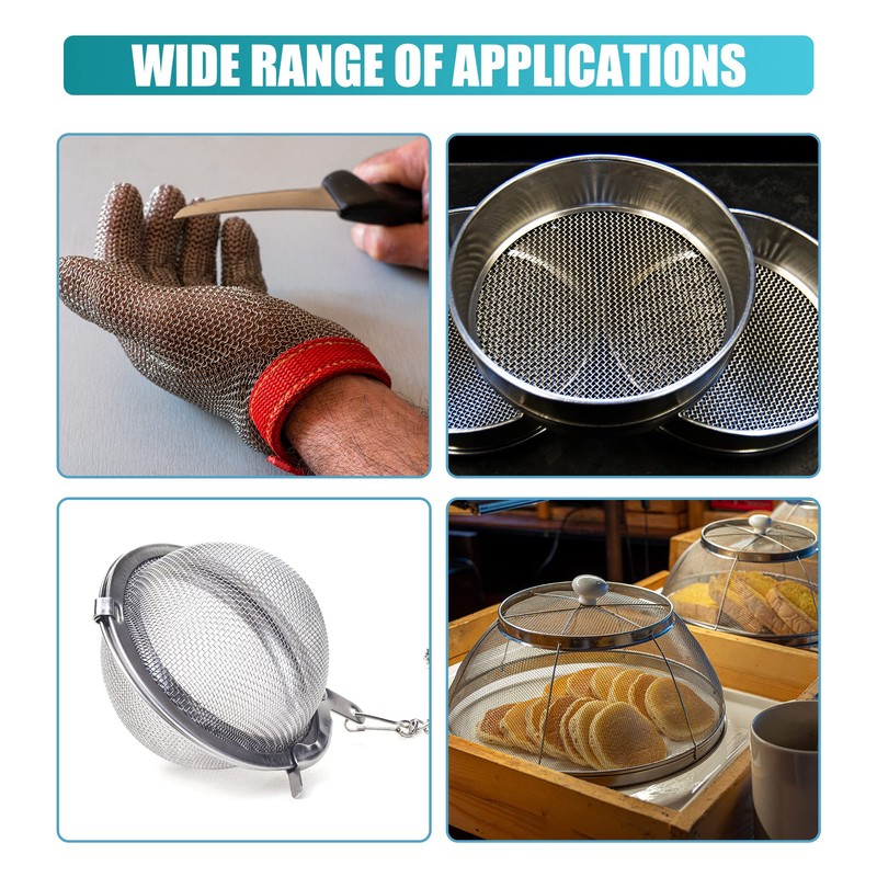 X AUTOHAUX 5PCS Welding Mesh Plastic Reinforcing Stainless Steel Wire
