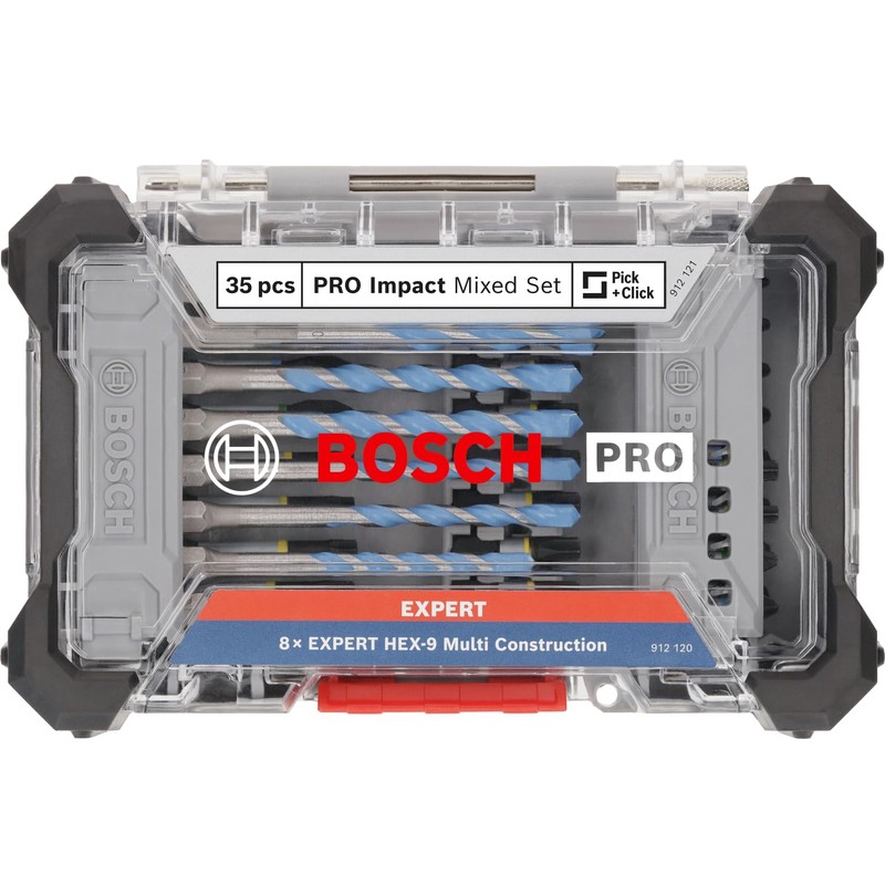 Bosch 35x PRO Impact Mixed Set, 35-Piece (for Concrete, Soft