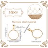 SOFPLATE 1 Box 10Pcs Open Back Bezel Charms Round Frame
