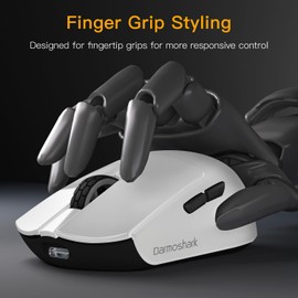 Darmoshark M5PRO Mini Wireless Gaming Mouse,Tri-Mode 8K/USB-C/Bluetooth Mouse Up to 30000DPI,PAW3950 Optical Sensor Lightweight 38g,5 programmable Button,Computer Mouse for Laptop,PC,Mac(White)