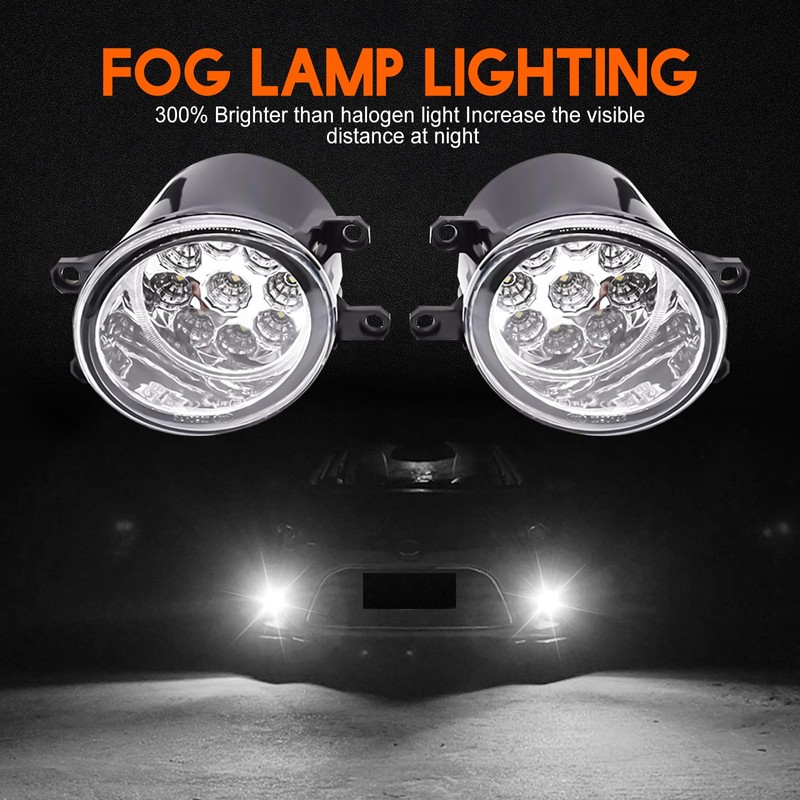 qobsos LED Fog Light For Toyota Camry 2007-2014 Pair Bumper