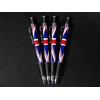 Rollerball Pens with Union Jack Design, Set of 4 Pens,
