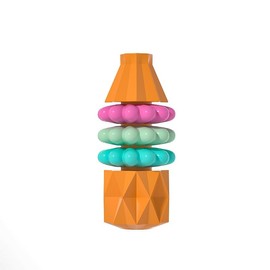 Interactive Vase-Shaped Dog Chew Toy for Teething, Play & Dental Health - Orange