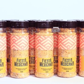 Fine - Himalayan Pink - Salt - with Chiltepín - chili flakes - 100gr - Fiesta Mexicana - seasoning - Table salt - Cooking salt -