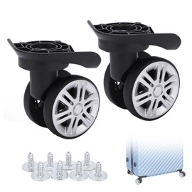 Suitcase Casters, 1 Pair Suitcase SwivelCasters Repalcement Double Row Wheels for Furniture, Suitcase, Cabinet, Table Casters
