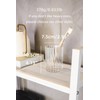 2 piece Simple Transparent Vertical-Striped Bathroom Glass Toothbrush Cup and