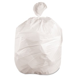 Boardwalk 4046EXH Waste Can Liners, 40-45gal, 40 x 46.6mil, White, 25 Bags/Roll, 4 Rolls/CT