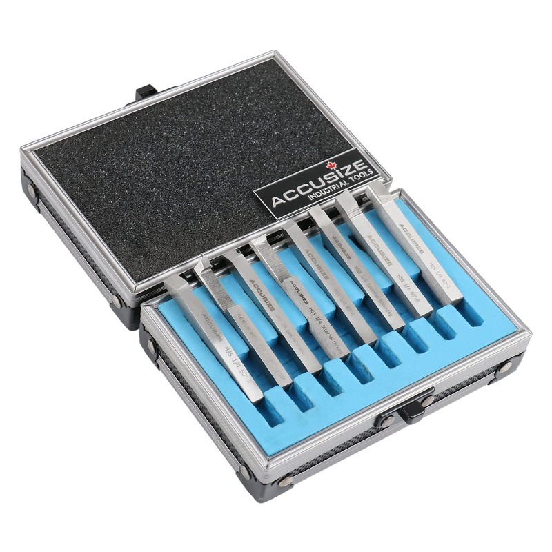 Accusize Industrial Tools 1/4'' 8 Pc H.S.S. Tool Bit Set,