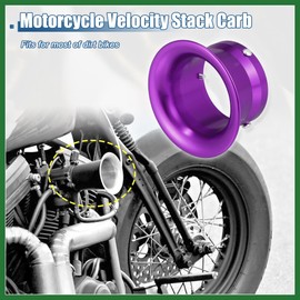 Motoforti 55mm Velocity Stack Motorcycle Velocity Stack Aluminum Alloy Purple Long-lasting