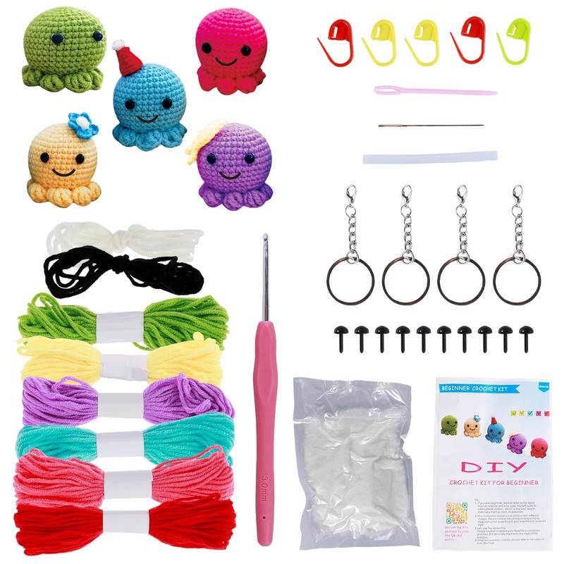 Crochet Kit for Beginners Crocheting Animals Kits Adorable Animal Crochet