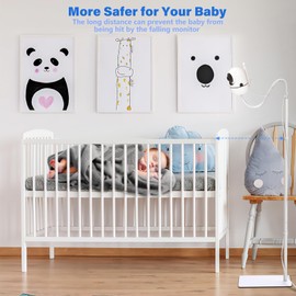 Baby Monitor Stand for HelloBaby,Nanit Pro,Optics DXR-8 Pro,Vtech,Momcozy BM01,Owlet,Eufy,Motorola Baby Camera, Universal Adjustable Baby Monitor Mount Holder