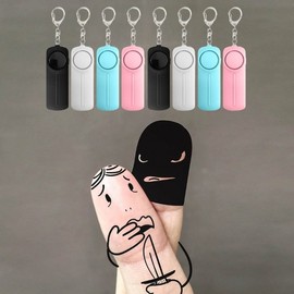 Personal Safety Alarm Keychain for Women - Self-Defense Security Device Personal Safety Alarm - Black