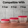 Replacement Lids for Rubbermaid Food Storage Containers (3/5/7-Cup), 6-Pack