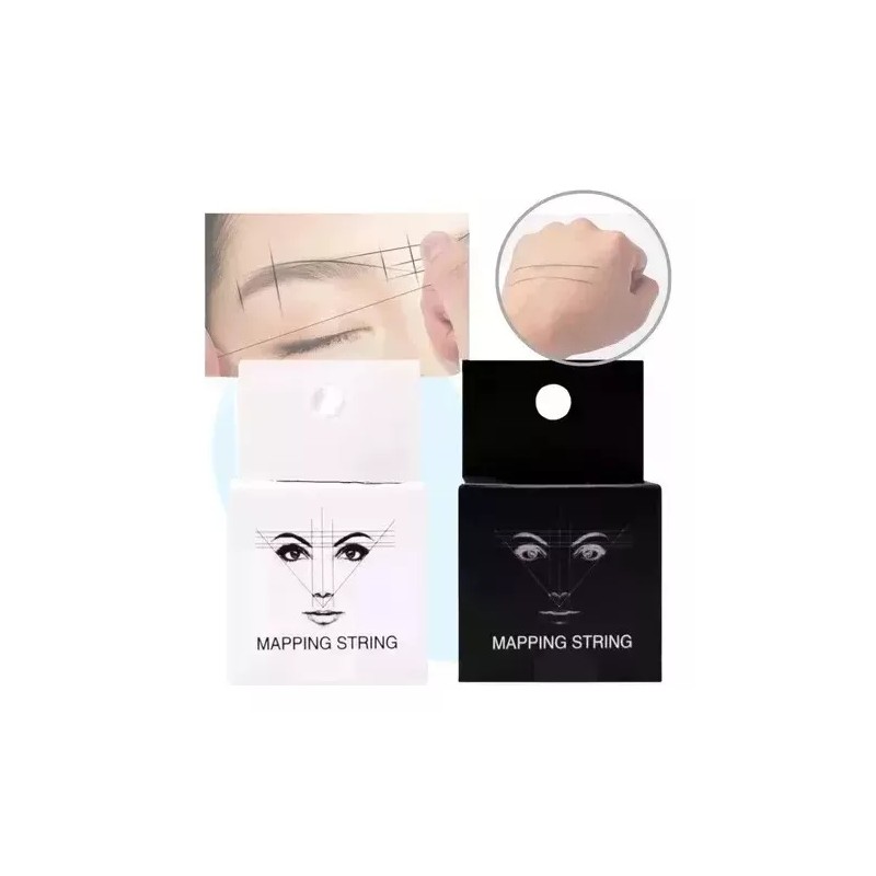 Universo en Linea Hilo Entintado Cejas Mapa Mapping Diseño Microblading