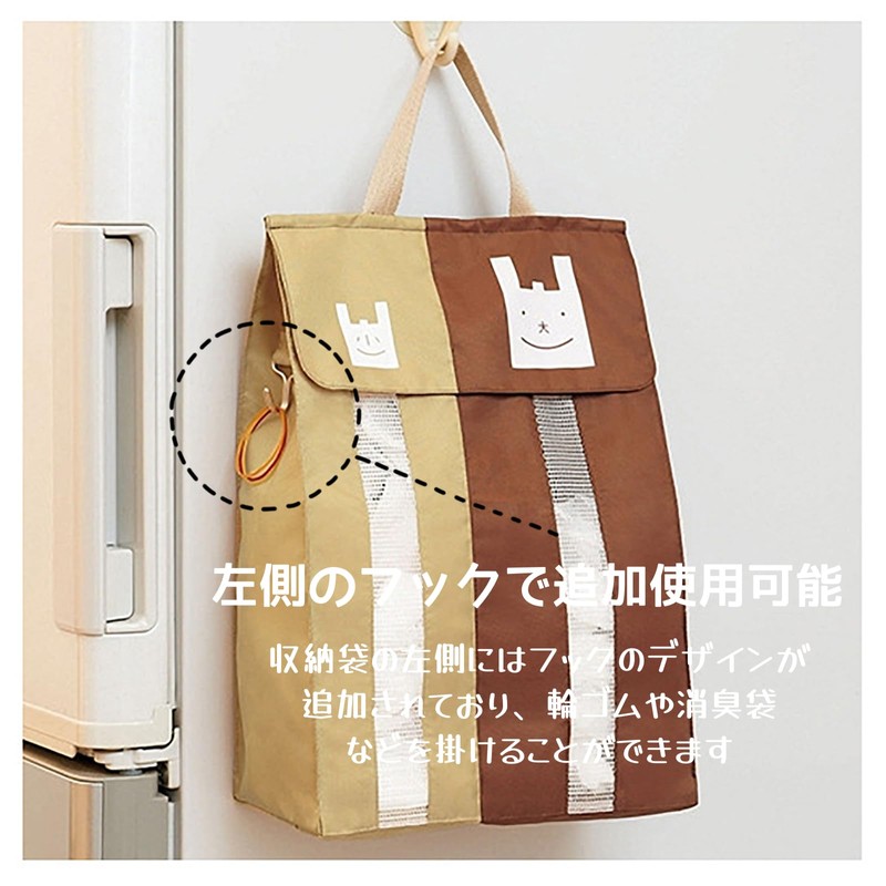 RemeeHi Plastic Bag Holder, Plastic Bag Stocker, Garbage Bag Storage,