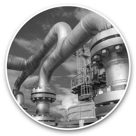 2 x 25cm Vinyl Stickers - Offshore Oil & Gas Production Decals 43292