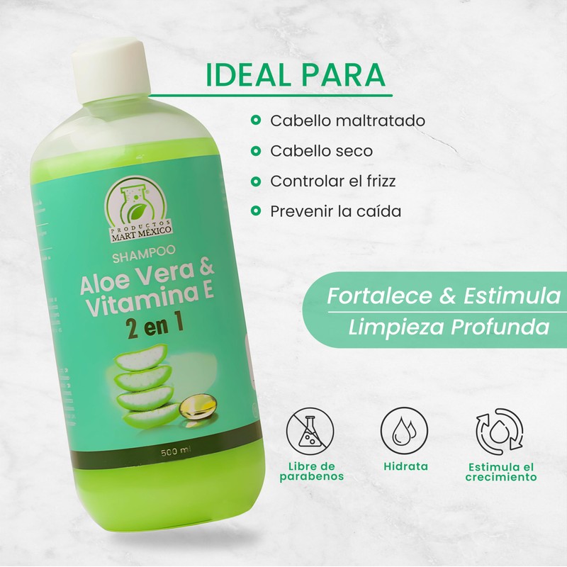 Shampoo 2 En 1 Aloe Vera & Vitamina E Productos