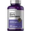 Horbäach Black Elderberry | 3000mg Capsules | 300 Count |