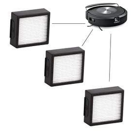 MIRTUX Set of 3 Filters Compatible with Roomba J7+ Combo, J7 Combo Filter Replacement Kit with Three Filter Replacement Accessories