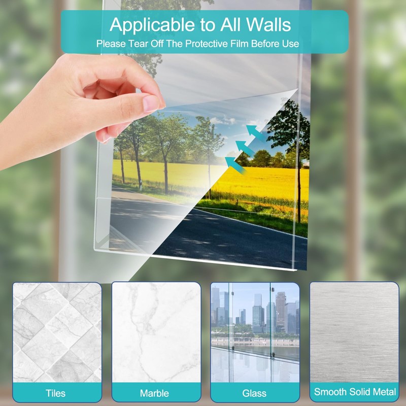 Wbtran 4x6 Acrylic Picture Frame, Clear Frameless Photo Frame for