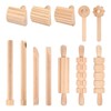 STOBOK Wooden Kneading Tool Dough Plasticine Tool Extruder Modelling Tool