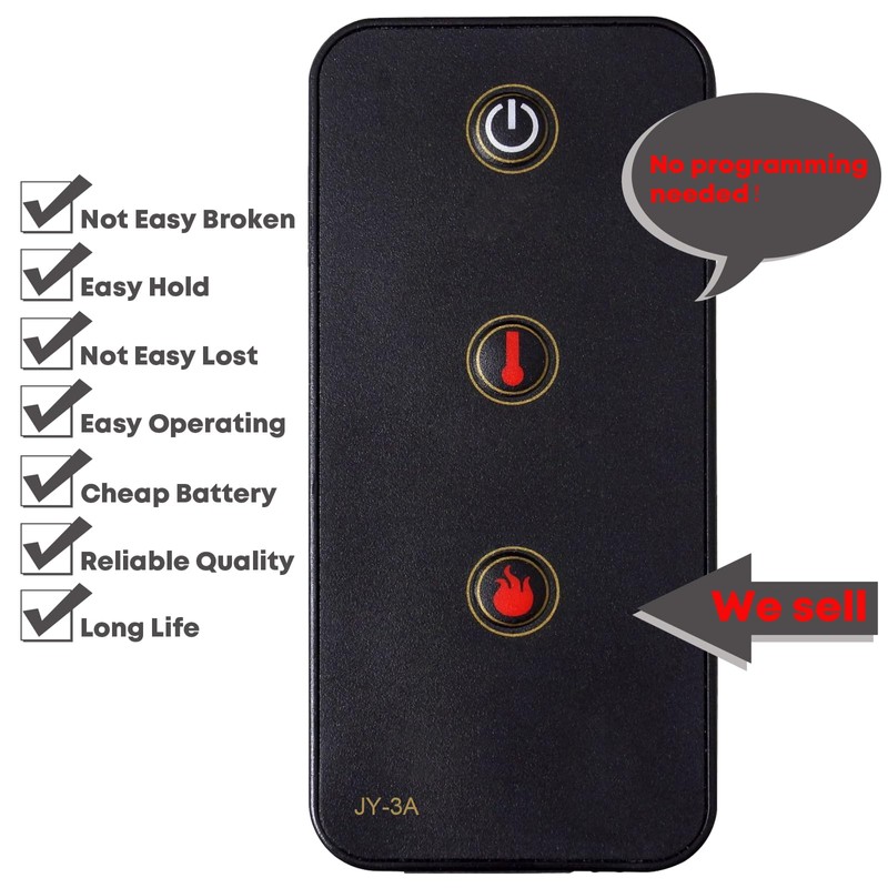 YAOHUIMI Replacement for Pleasant Hearth Fireplace Remote Control Model JY-3A