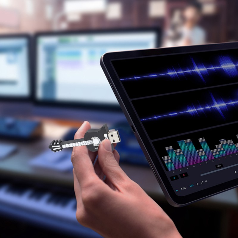 USB Flash Drive Cute Cartoon Guitar Shape Portable Storage Memory