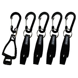 Glove Holder One Side Carabiner Type, Black, Set of 5, Glove Clip - Glove Holder - Glove Clip - Towel Holder - Anti-lost Clip - Set of 5 - NEORIDERS [NEORIDERS Business Days Until 16:00]