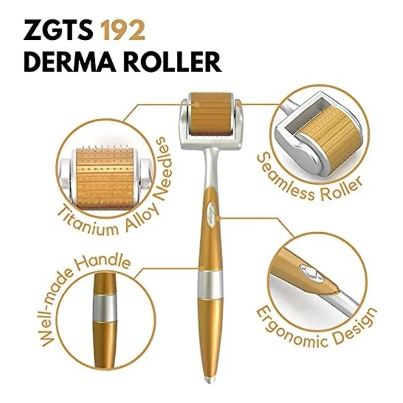Dermaroller ZGTS 1.5 mm Microagujas Titanio para Arrugas Cicatrices Celulitis