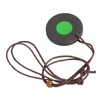 Volcanic Lava Energy Stone Pendant Green Core Promote Circulation Adjustable