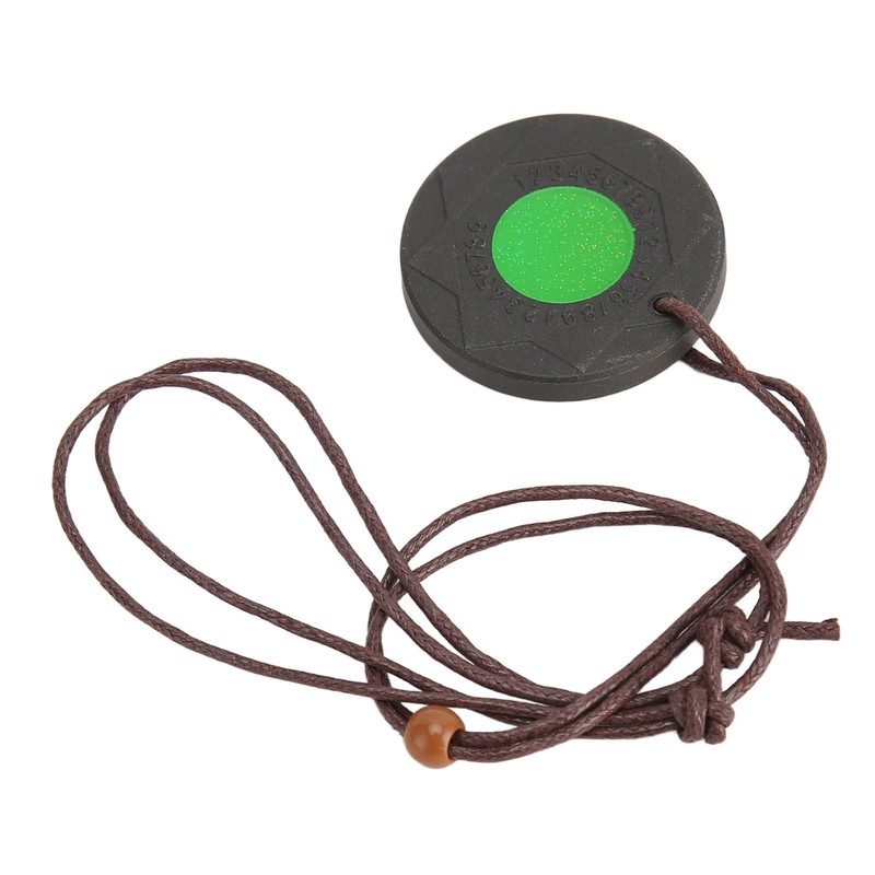 Volcanic Lava Energy Stone Pendant Green Core Promote Circulation Adjustable